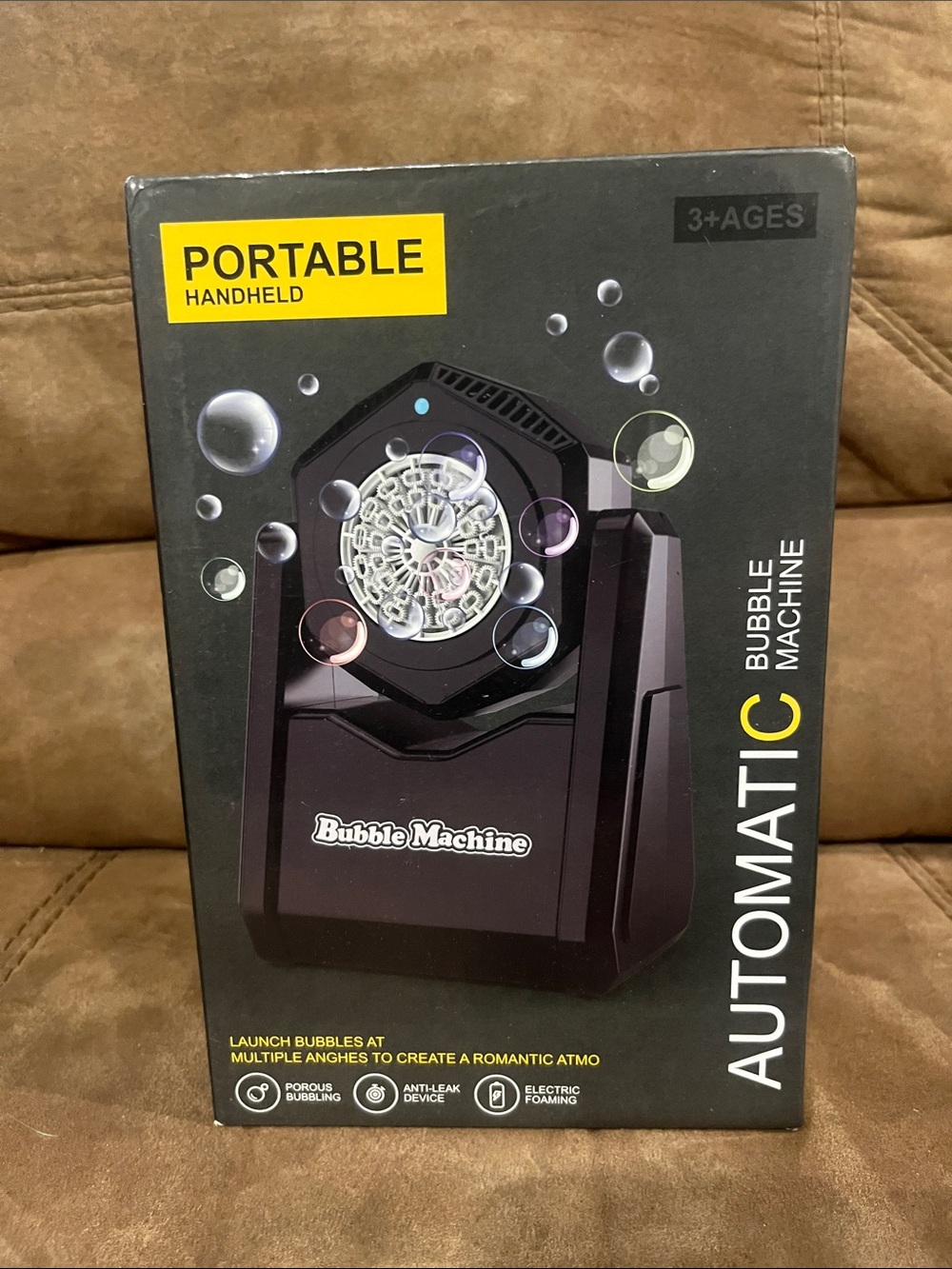 Automatic Bubble Machine Handheld Toy - Black